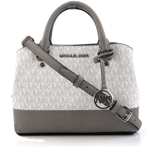 michael kors purse white and grey|grey Michael Kors medium purse.